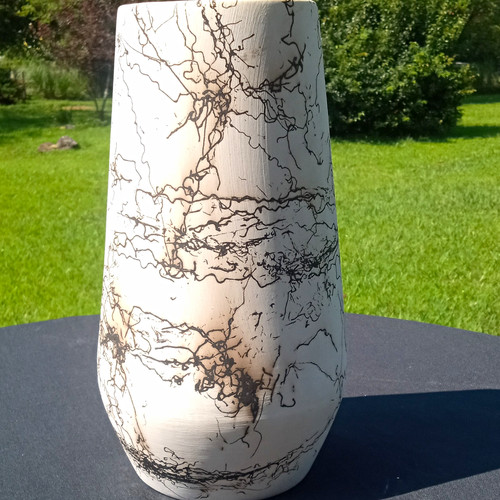 Horsehair pottery white - horsehair,