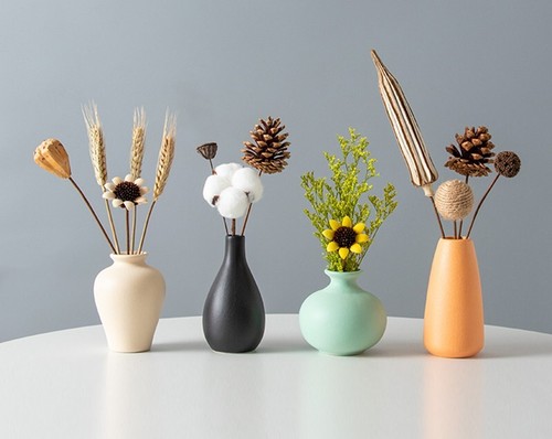 Pieces ceramic small vases - ceramic,
