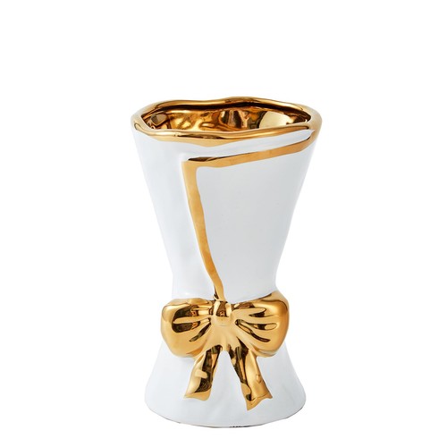Ottalent white ceramic vase - white,