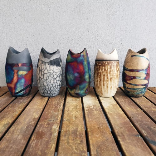 Koi raku ceramic pottery - koi,