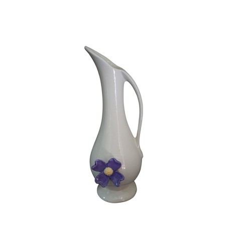 Vintage white ceramic ewer - pf,
