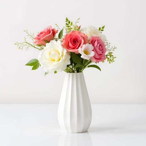White elegant flower - flower, vase