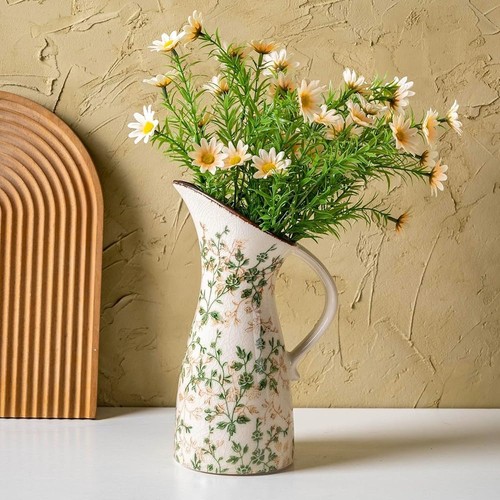 Vintage ceramic pitcher vase - pitcher,
