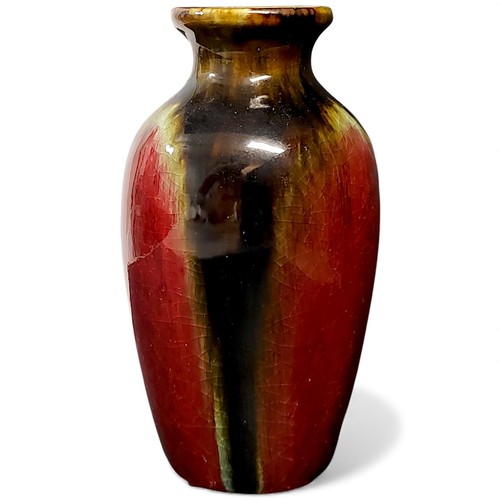 Vtg red beige dark brown - 6",