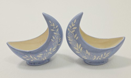Vtg iridescent blue ceramic - blue,
