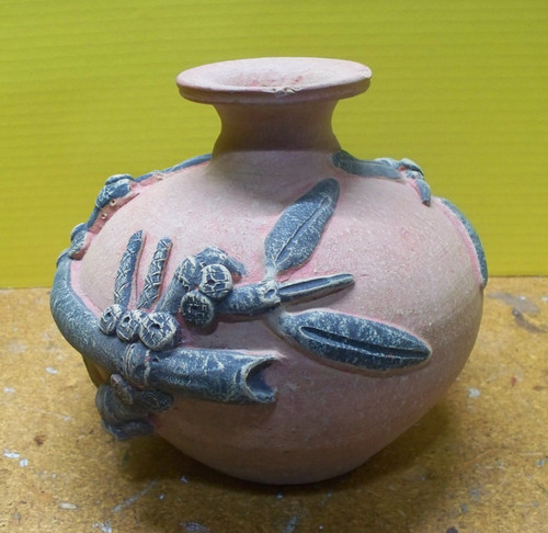 Vintage terracotta rustic vase - vintage,