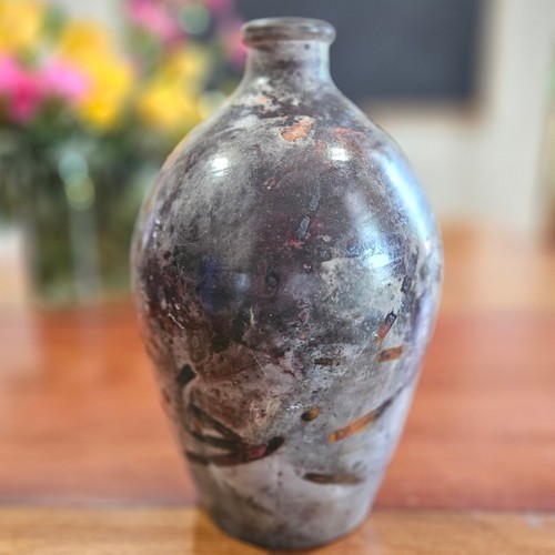 Signed studio pottery bottle - studio,