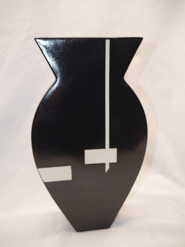 Black ceramic vase brady - ceramic,