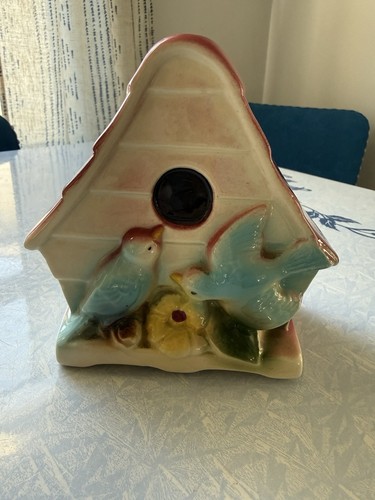 Vintage ceramic birdhouse wall - vintage,