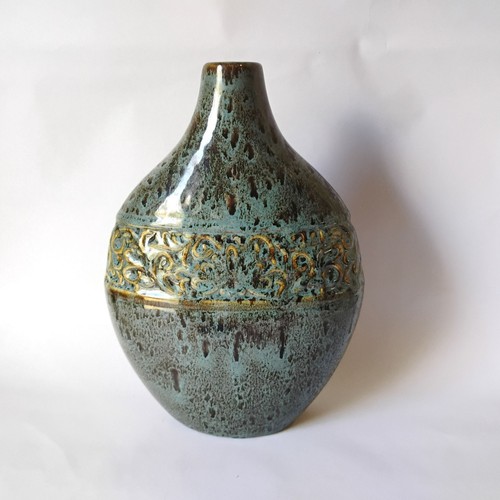 Ceramic drip glaze oval - 10",