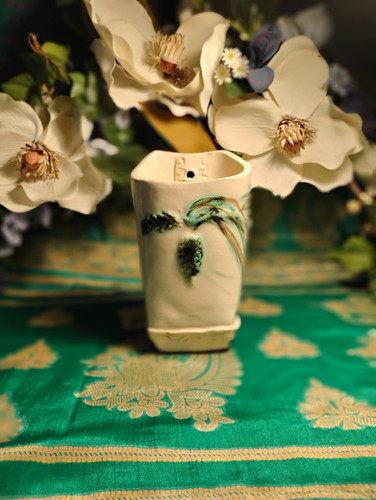 White ceramic pottery - ceramic, vase