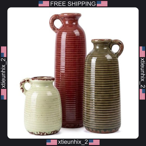 Ceramic vase set pieces - vase,