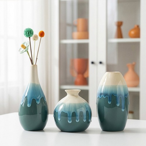 Piece ceramic vase set - vase,