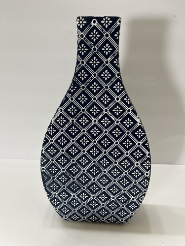 Navy blue and white - navy, ceramic