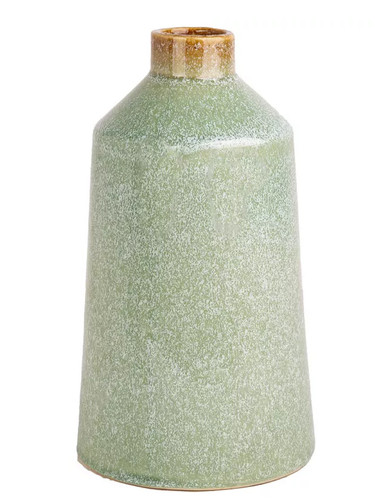 Green ceramic vase - vase, 5.5"