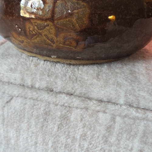 Brown black ceramic art - ceramic,