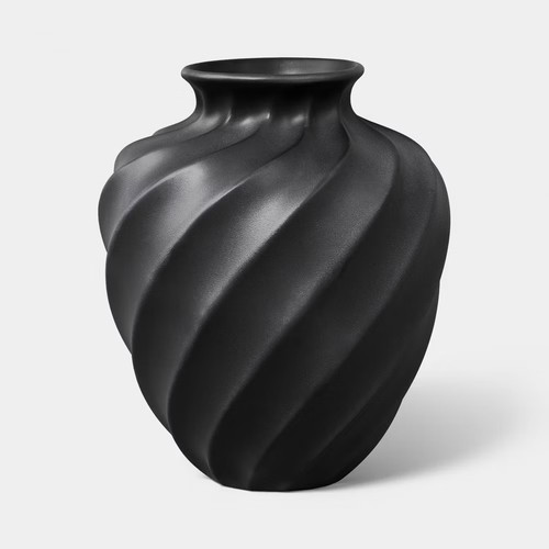 Tall twisted ceramic vase - tall,