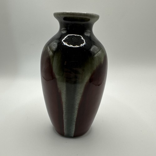 Glazed pottery vase inches - glazed,