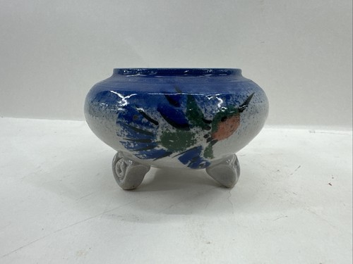 Ikebana vase blue glaze - vase,