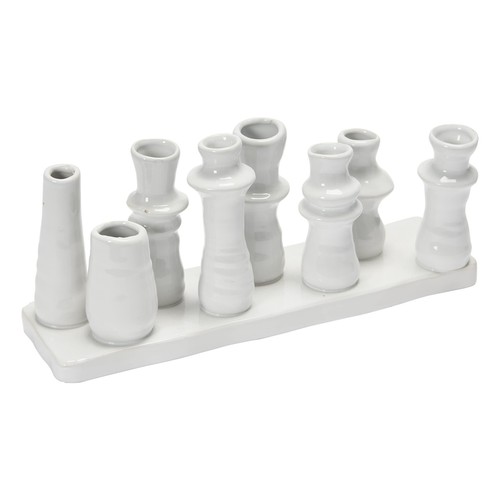 Stoneware multi vase with - multi, 8
