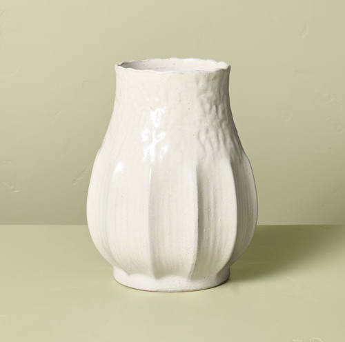 Pleated ceramic vase sour - pleated,