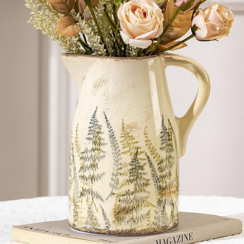 Vintage ceramic pitcher vase - ceramic,